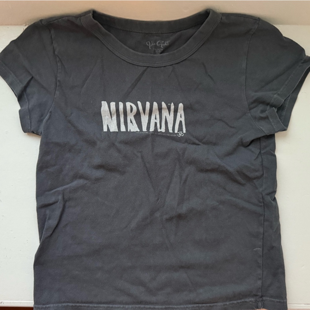 BRANDY MELVILLE Nirvana Grey Graphic Tee
